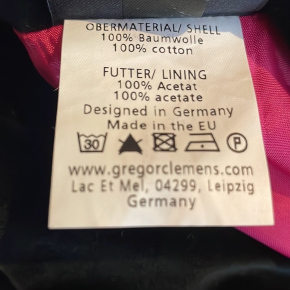 Lac et Mel By Gregor Clemens Designer Smoking Jacket Black Velvet Gothic - Picture 12 of 16